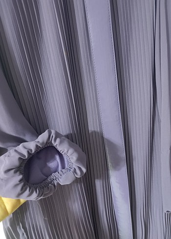 Mor Pilili Midi Elbise - Nowan - Görsel 3