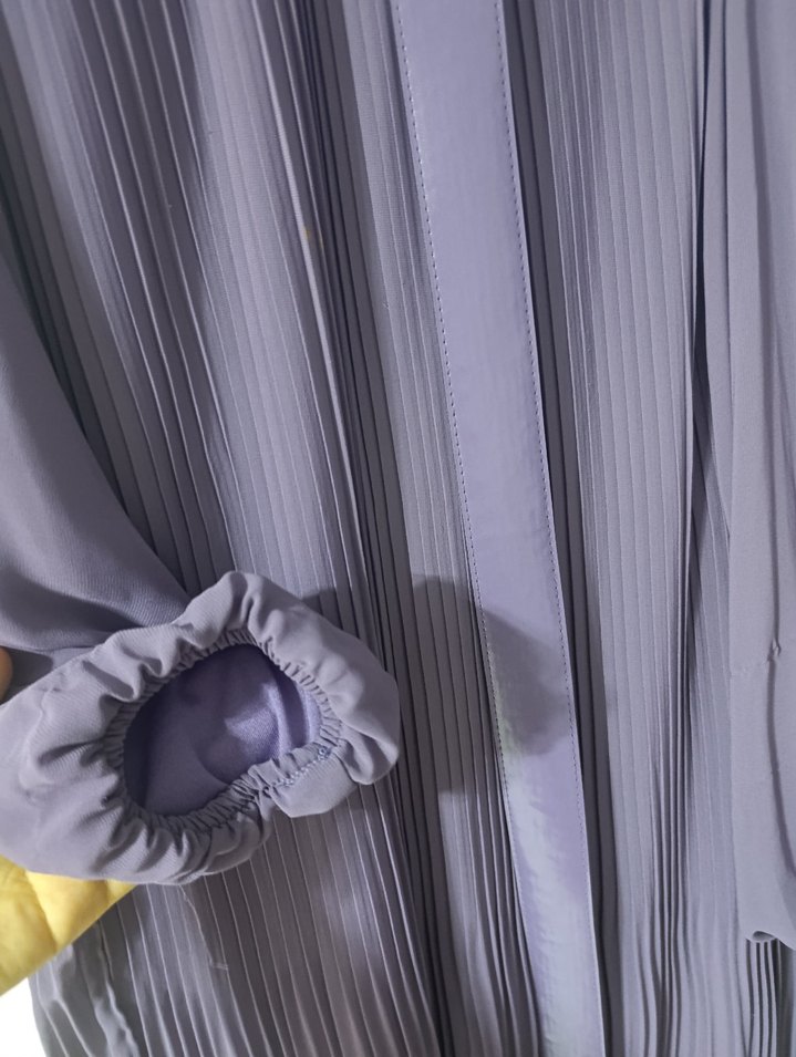 Mor Pilili Midi Elbise - Nowan - Görsel 3