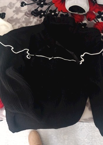 Kadın Beyaz Fırfırlı Gotik Atkı 2 âdet - Görsel 3