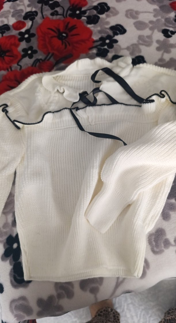 Kadın Beyaz Fırfırlı Gotik Atkı 2 âdet - Görsel 2