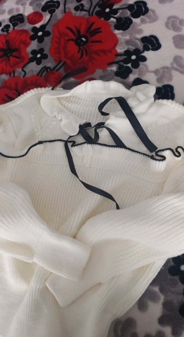 Kadın Beyaz Fırfırlı Gotik Atkı 2 âdet - Görsel 5