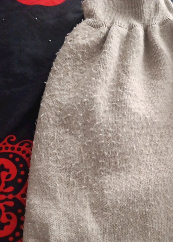 Gri Kapüşonlu Nakışlı Örgü Keten Erkek Sweatshirt - Görsel 2