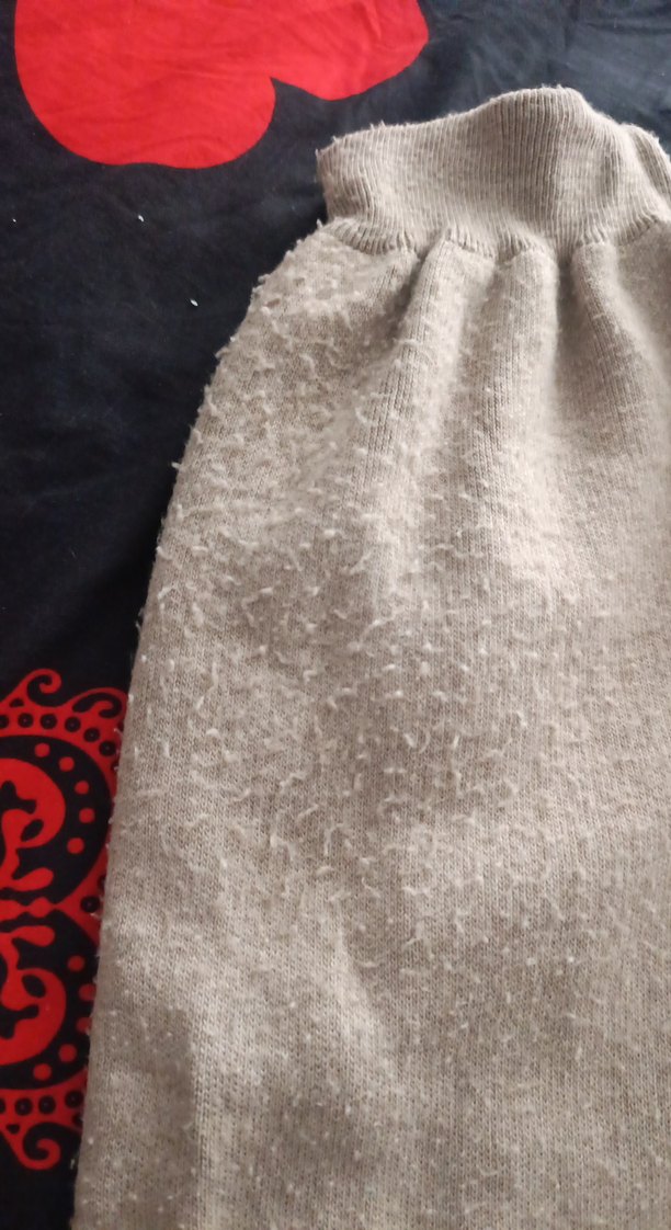 Gri Kapüşonlu Nakışlı Örgü Keten Erkek Sweatshirt - Görsel 2