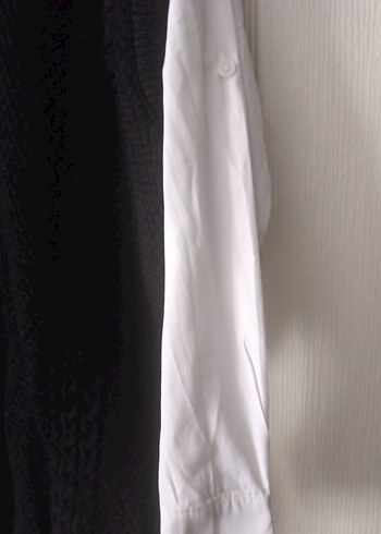 Siyah Pamuklu Uzun Kollu Salaş Süveter - Görsel 5