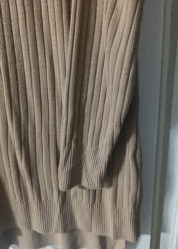 Bej Kadın Uzun Kollu Pilili Triko Takım - Görsel 4