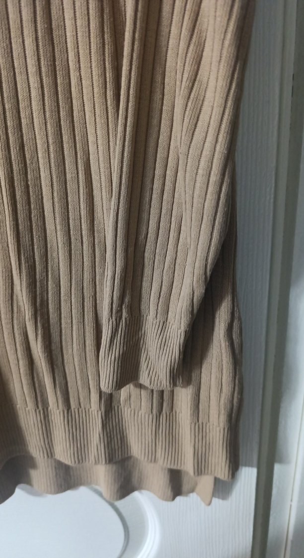 Bej Kadın Uzun Kollu Pilili Triko Takım - Görsel 4