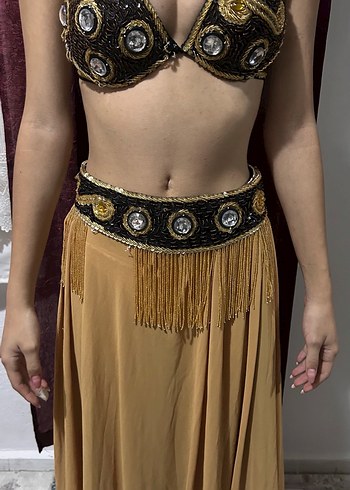 Boncuk taş işlemeli dansöz kostüm - Görsel 6