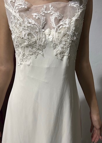 Beyaz Sade Gelinlik - Görsel 6