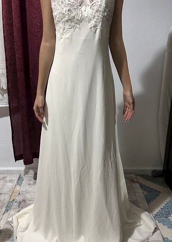 Beyaz Sade Gelinlik - Görsel 2