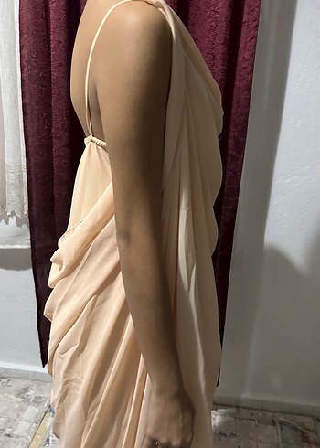 Askısız, Salaş, Midi Abiye Elbise - Görsel 2