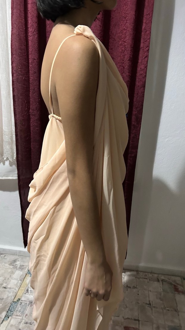 Askısız, Salaş, Midi Abiye Elbise - Görsel 2