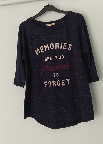 Baskılı Lacivert Hamile Tişörtü, JAL - Görsel 3