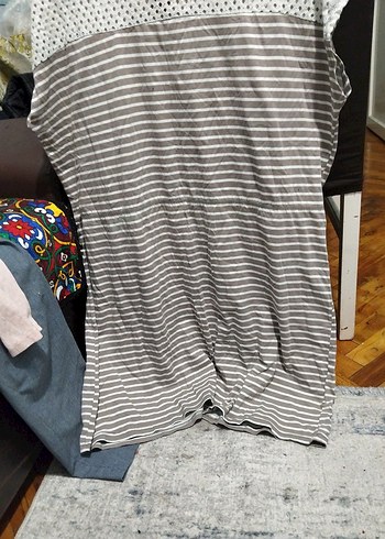 Gri Çizgili Tişörtü( çini) - Görsel 3