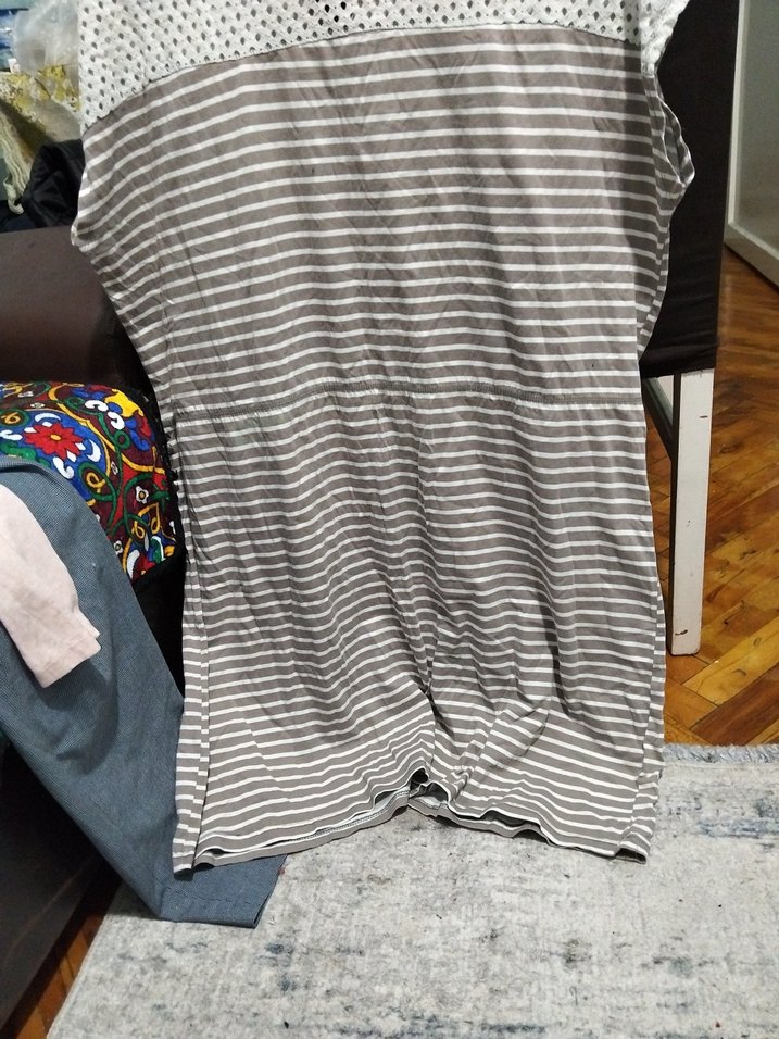 Gri Çizgili Tişörtü( çini) - Görsel 3