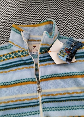 Kız Çocuk Bohem Yüksek Yakalı Fermuarlı Yelek(Çin) - Görsel 3