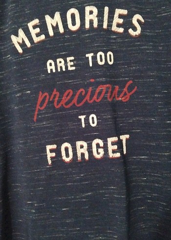 Desenli Lacivert (bord) Tişörtü - Görsel 3