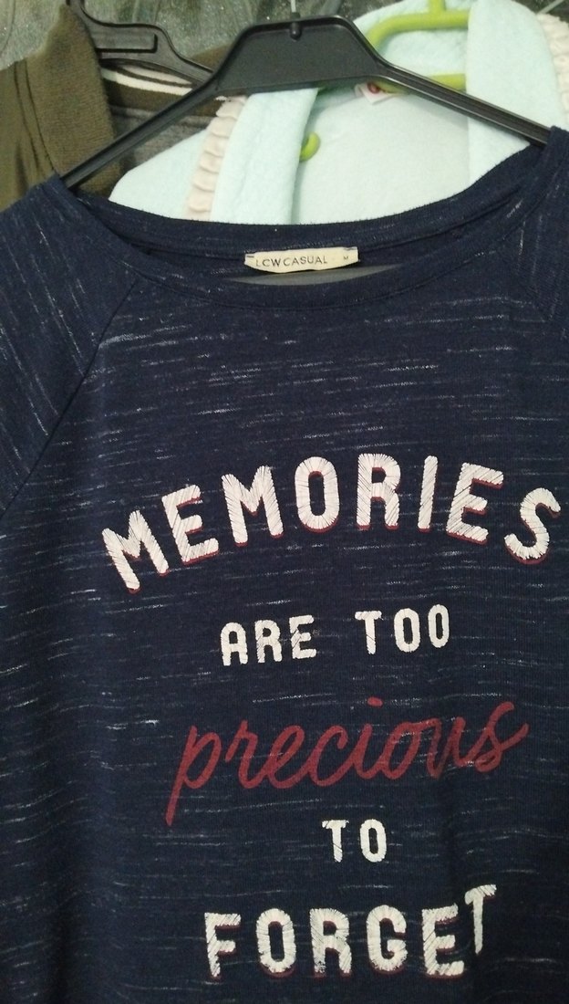 Desenli Lacivert (bord) Tişörtü - Görsel 2