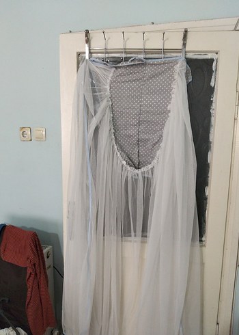 Gri Puantiyeli Beyaz Bebek cibinlik. (G) - Görsel 4