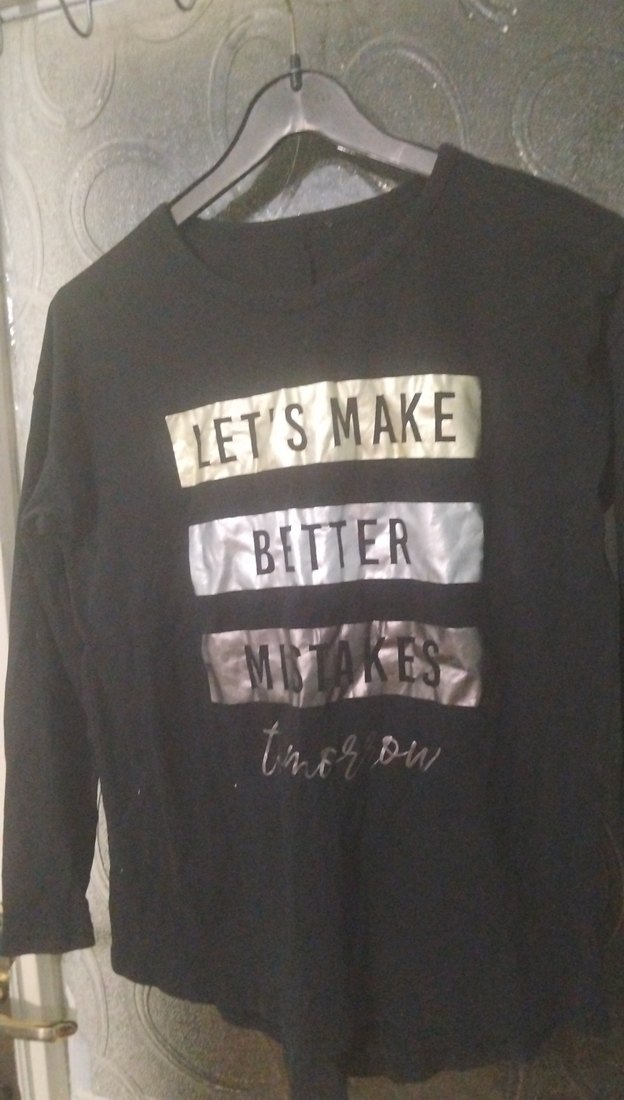 Kadın Siyah Uzun Kollu Rock Tişört. (G) - Görsel 2