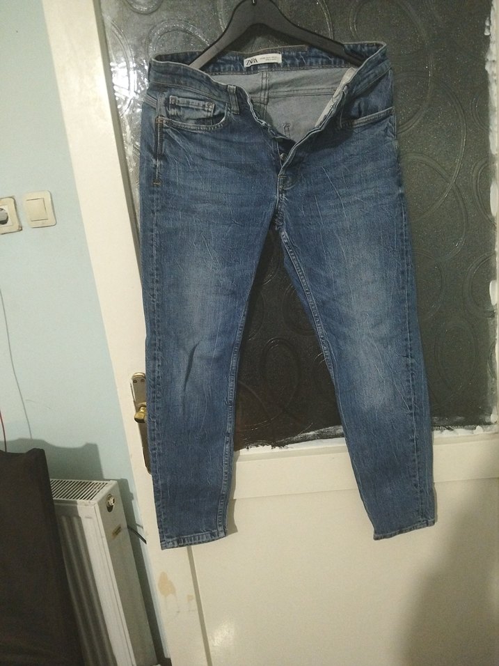 erkek Mavi düğmeli 92 cm Boy Denim Jean(G) - Görsel 2
