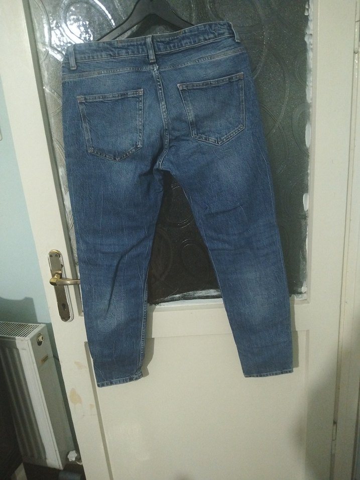 erkek Mavi düğmeli 92 cm Boy Denim Jean(G) - Görsel 4