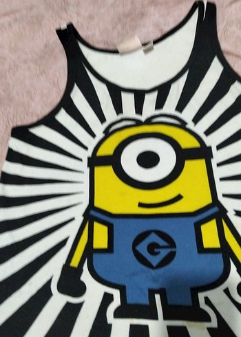 Renkli Baskılı Minyon Desenli Çocuk Atlet(KALE) - Görsel 2