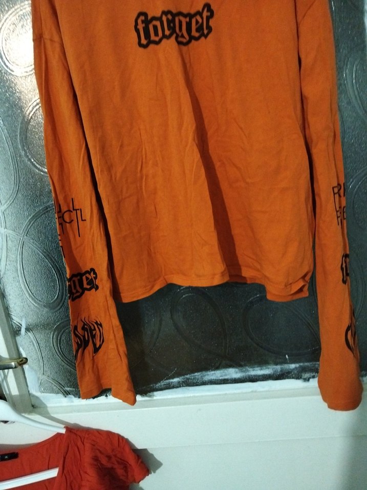 Turuncu Baskılı Kadın Sweatshirt KK - Görsel 4