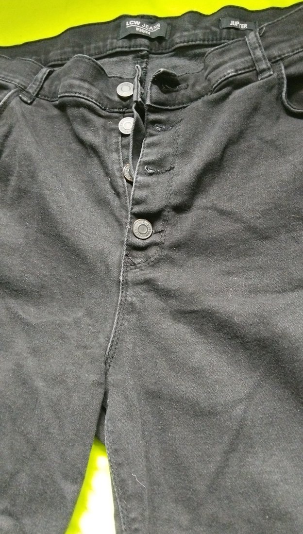 Düğmeli Siyah Kadın  Jean (öz) - Görsel 3