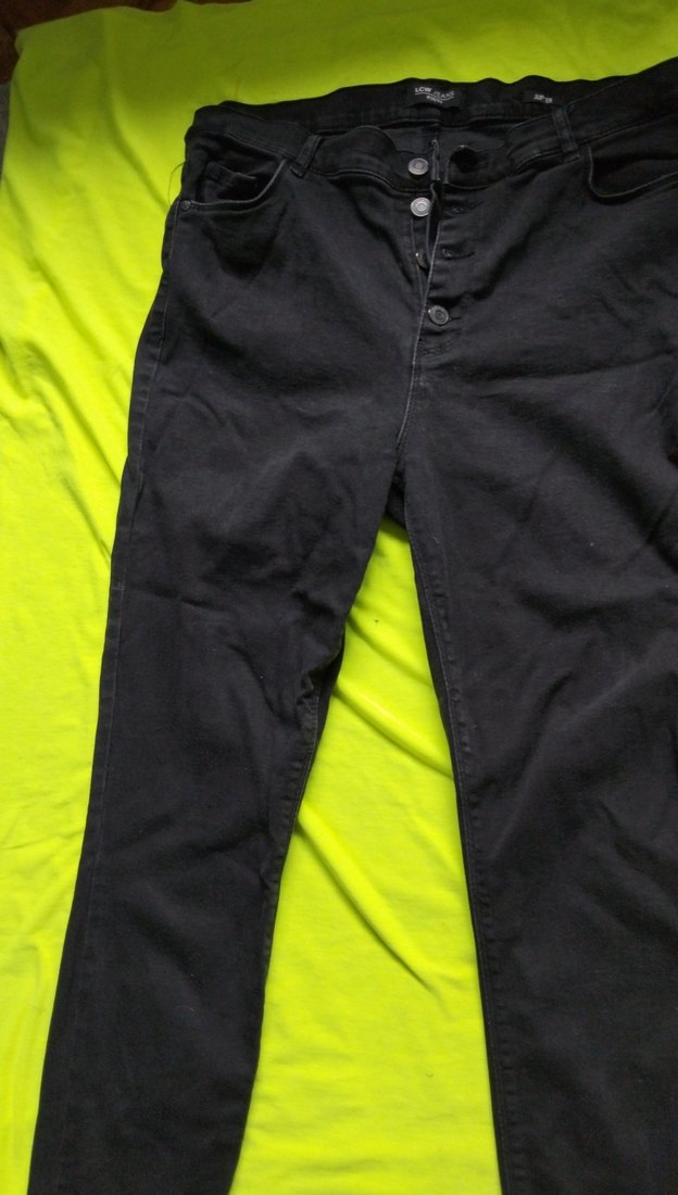 Düğmeli Siyah Kadın  Jean (öz) - Görsel 2