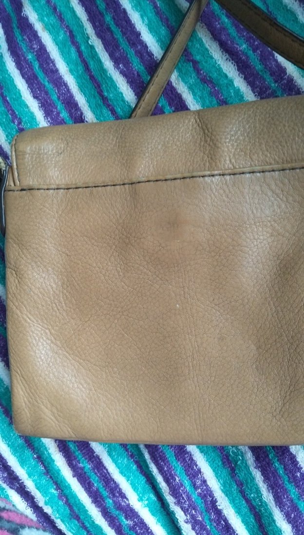 Bej Deri Kadın Çanta Tokalı - Görsel 3