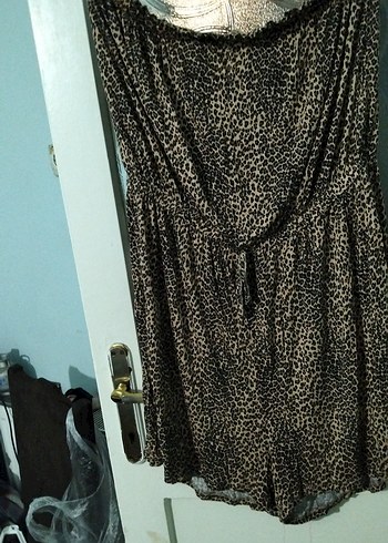 Kahverengi leopar Desenli Salaş TulumSS - Görsel 2