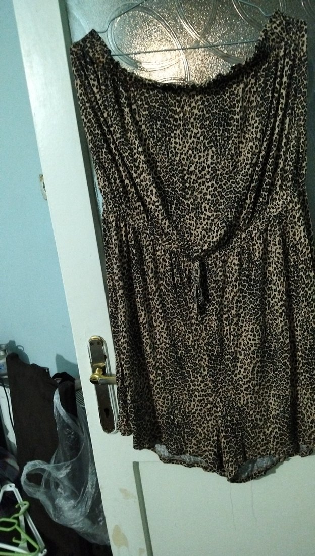 Kahverengi leopar Desenli Salaş TulumSS - Görsel 2