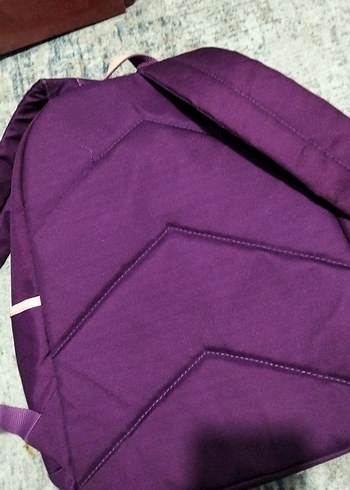 Fermuarlı Mor Kadın Sırt Çantası - Görsel 3