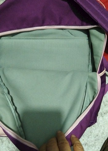 Fermuarlı Mor Kadın Sırt Çantası - Görsel 2