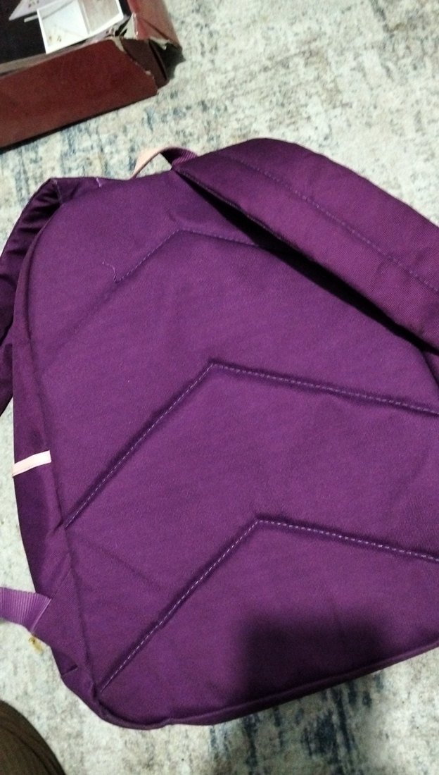 Fermuarlı Mor Kadın Sırt Çantası - Görsel 3