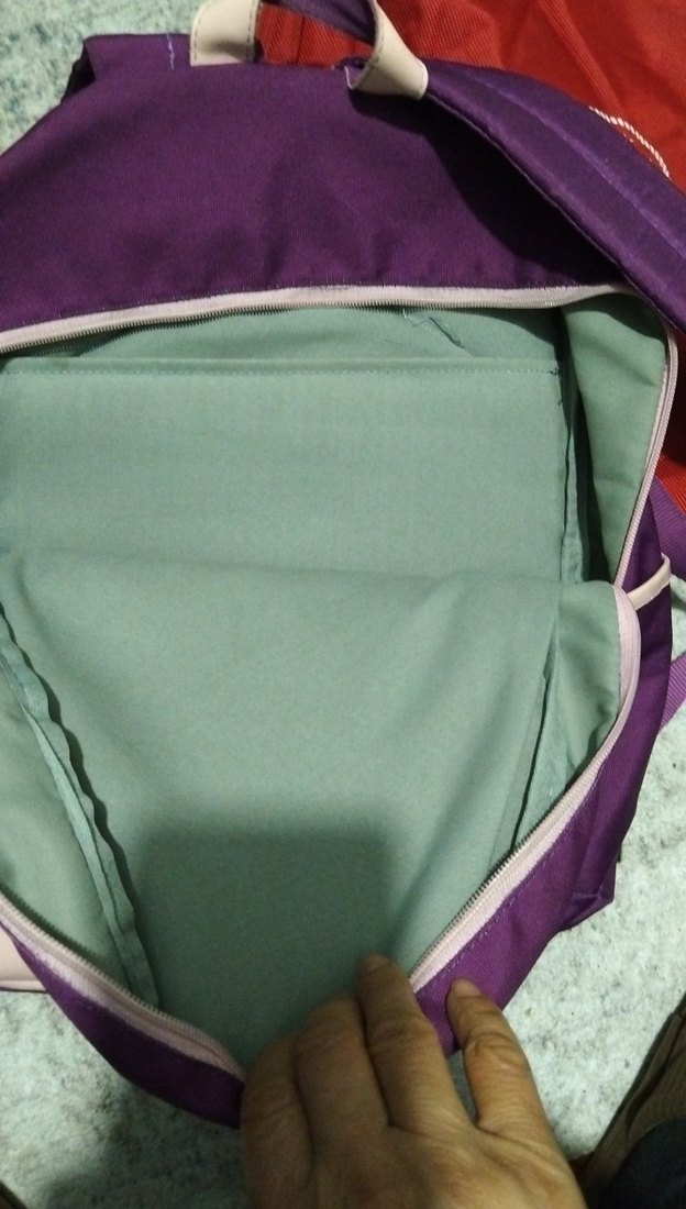 Fermuarlı Mor Kadın Sırt Çantası - Görsel 2