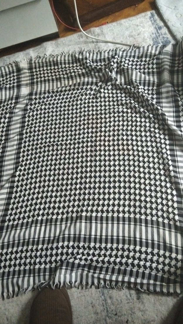 Gri Pileli Kadın Sokak Stili Fular, şal. (Fil) - Görsel 2