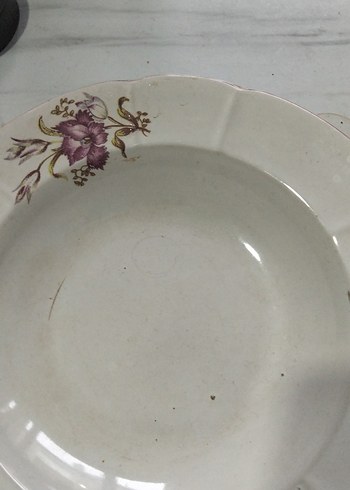 Pastel Çiçek Desenli Beyaz Tabak - Görsel 2