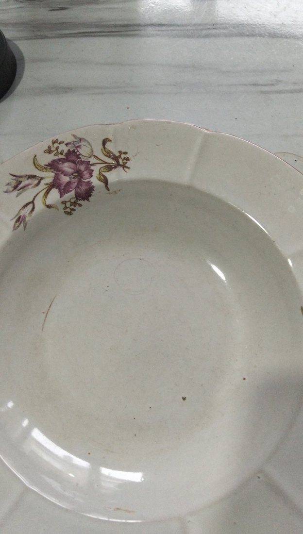 Pastel Çiçek Desenli Beyaz Tabak - Görsel 2