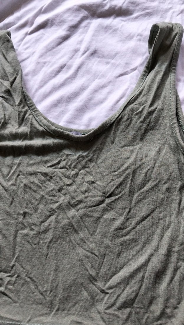 Kadın Haki Kolsuz Basic Atlet.( bord) - Görsel 3