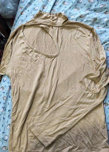 Bej Uzun Kollu body 
Tişört.( bord) - Görsel 2