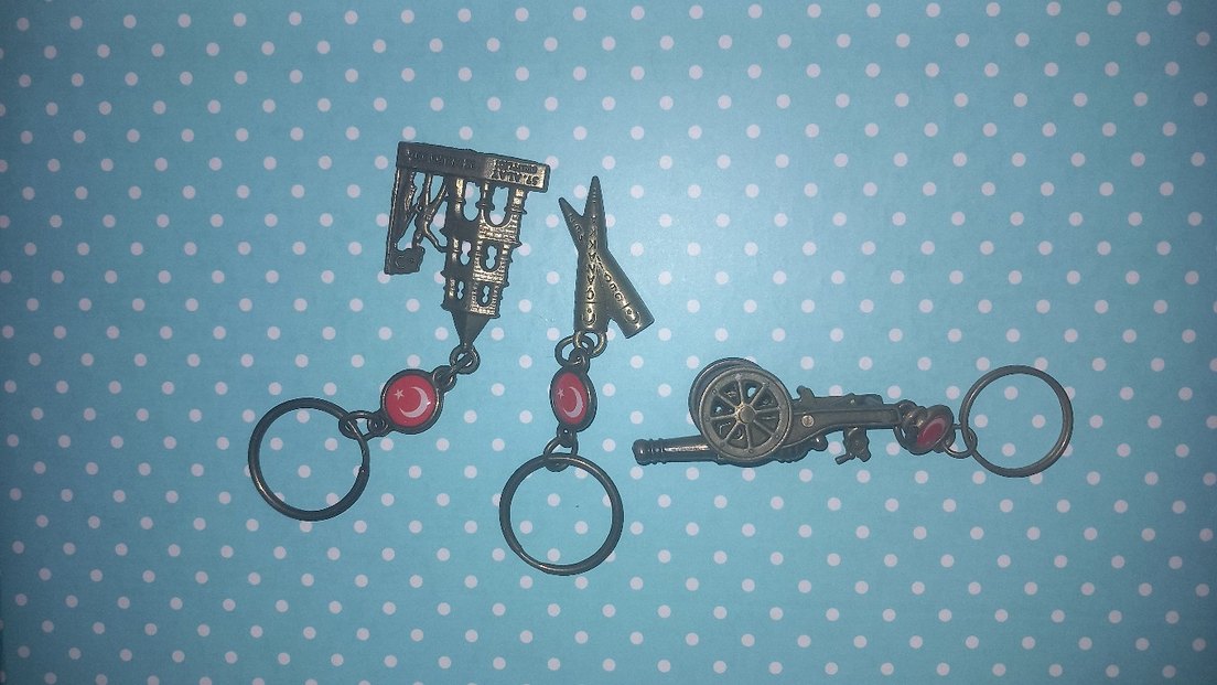 Vintage Metal Anahtarlık Seti - Şehir ve Tarihi Temalı — görsel 2/2