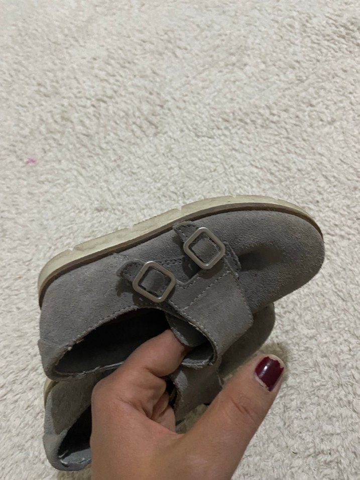 Gri Süet Erkek çocuk Ayakkabısı - Görsel 2