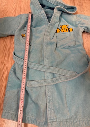 Kapüşonlu Mavi Erkek Çocuk Bornozu - Görsel 4