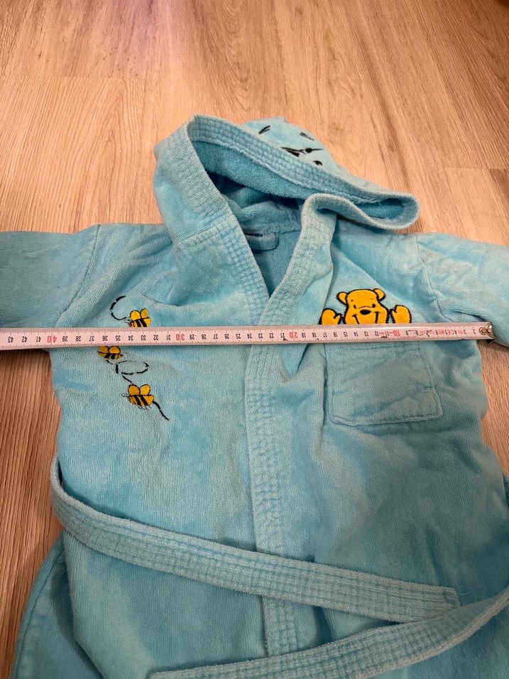 Kapüşonlu Mavi Erkek Çocuk Bornozu - Görsel 2