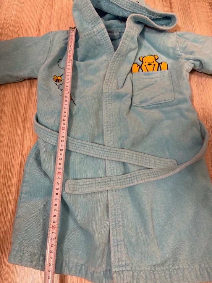 Kapüşonlu Mavi Erkek Çocuk Bornozu - Görsel 4