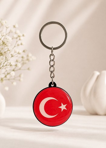 Kirmizi Ay Yildizli Anahtarlik