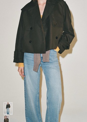 Zara Haki Kisa Trenckot