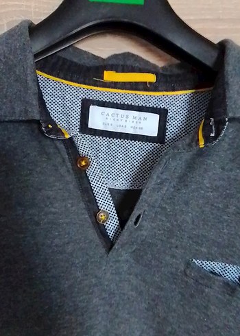 Gri Regular Fit Kısa Kollu Polo Tişört - Görsel 3