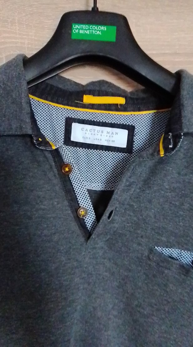 Gri Regular Fit Kısa Kollu Polo Tişört - Görsel 3